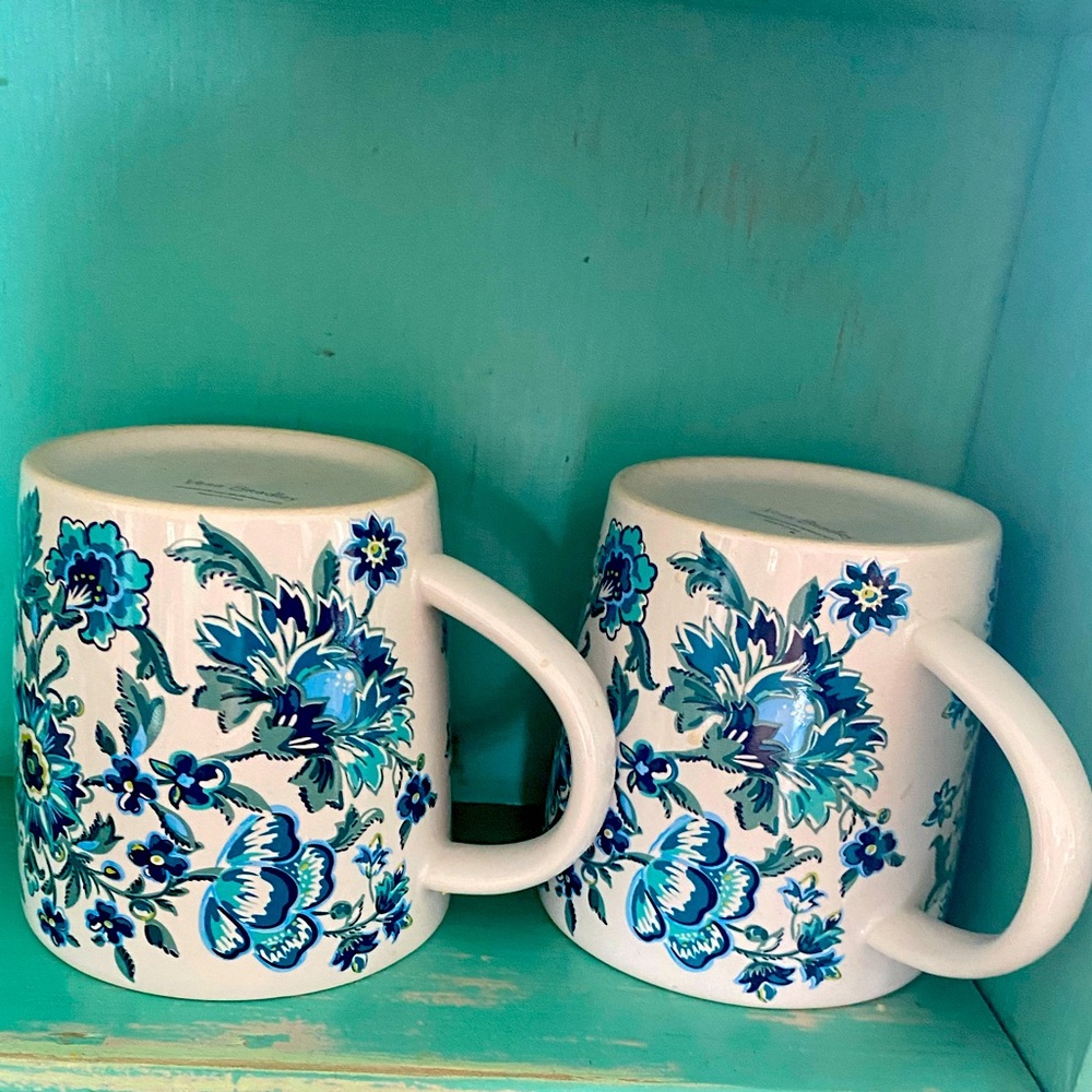 Pair of floral mugs